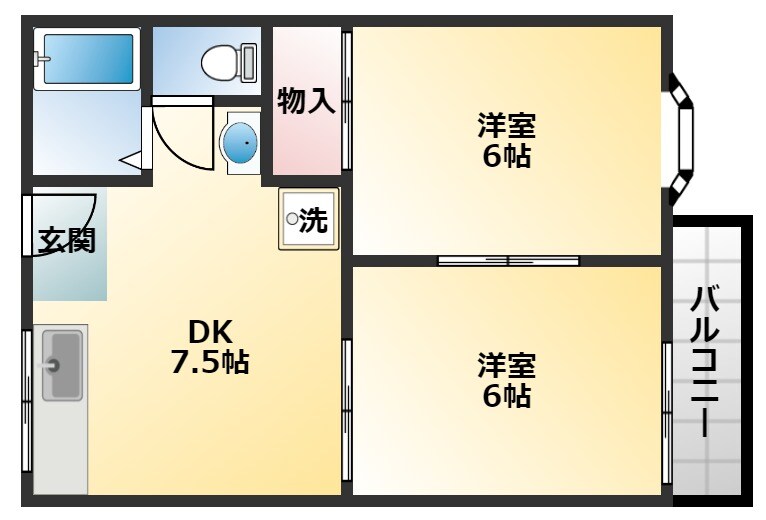 メゾン桜ヶ丘の物件間取画像