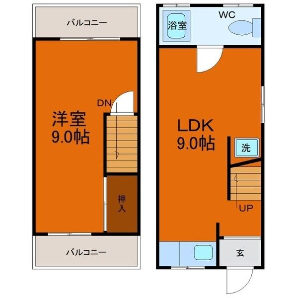 天美南3丁目テラスの物件間取画像