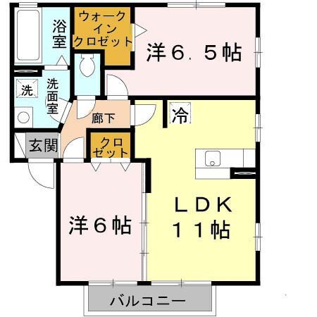 サンフィールドⅣ棟の物件間取画像