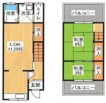 天美東7丁目貸家の物件間取画像