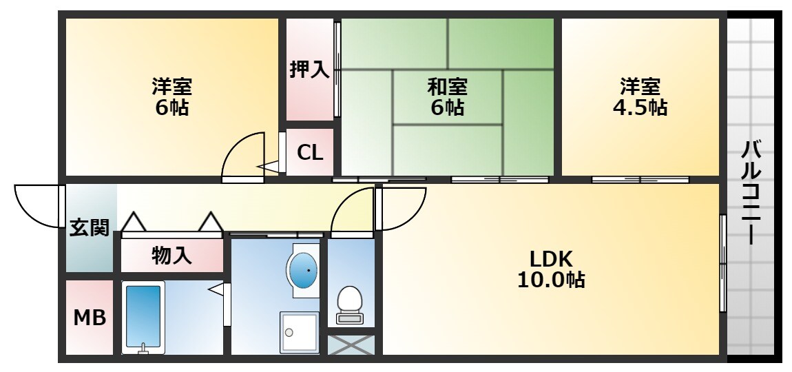 メゾンドカンパーニュの物件間取画像