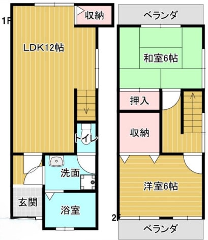 岡5丁目貸家の物件間取画像