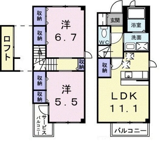 サンライズヴィラの物件間取画像