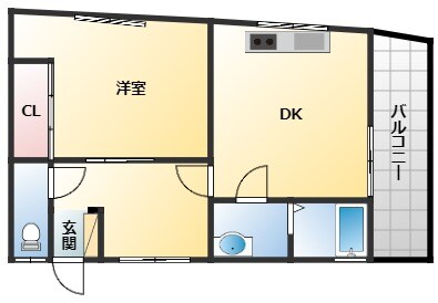 古市4丁目貸家の物件間取画像