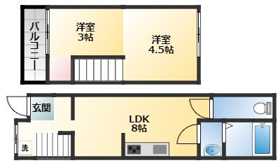 天美南2丁目テラスの物件間取画像