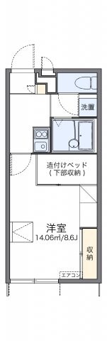 レオパレステイルザウエストの物件間取画像