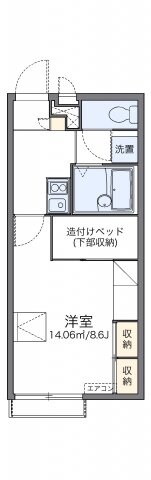 レオパレスヴェルデ美原の物件間取画像