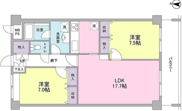 リバーレセンター南の物件間取画像