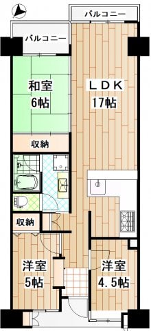 サンスクエア川崎３号棟の物件間取画像