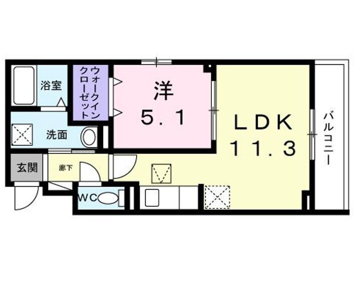 Ｈｉｃａｌｔｈａ宮崎台の物件間取画像