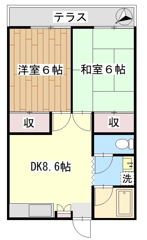 第一ハイツ栄里の物件間取画像