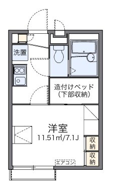 レオパレスグリーンベールの物件間取画像