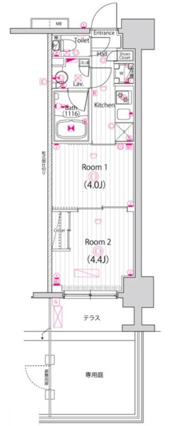 ガーラ・ステーション川崎平間の物件間取画像