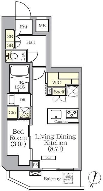 ＡＲＫＭＡＲＫ世田谷砧の物件間取画像