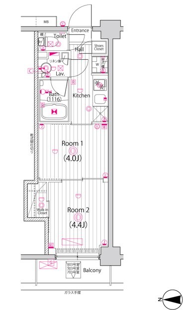 ガーラ・ヴィスタ元住吉の物件間取画像