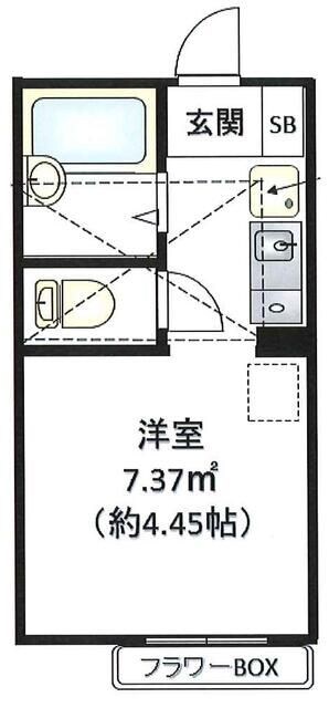 ポンデロッサ小田弐番館の物件間取画像