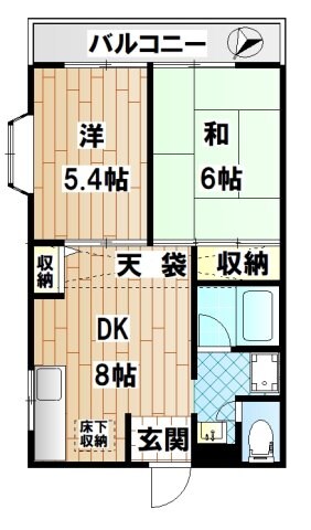 グレイスコート幸Ⅰの物件間取画像