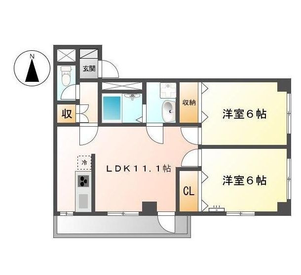 アメニティプレイスの物件間取画像