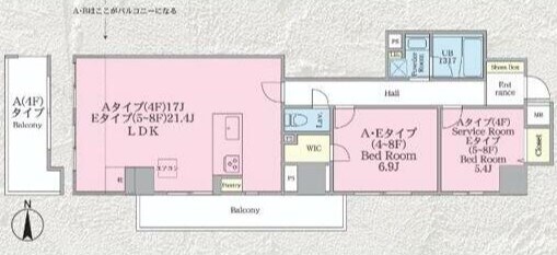 クロスゲート青葉台の物件間取画像