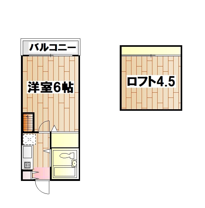 コーポアップルの物件間取画像