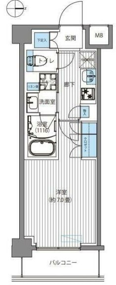 ＴＦレジデンス川崎殿町ＥＡＳＴの物件間取画像