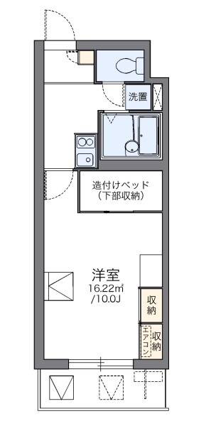 レオパレスパルコートFの物件間取画像