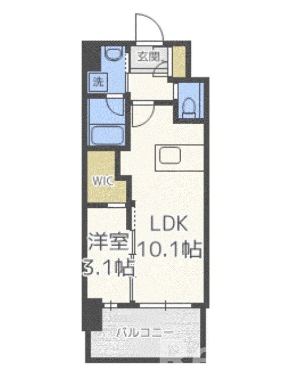 渡辺通駅 徒歩12分 13階の物件間取画像