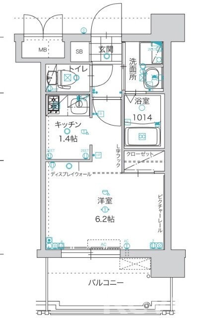 馬出九大病院前駅 徒歩10分 7階の物件間取画像