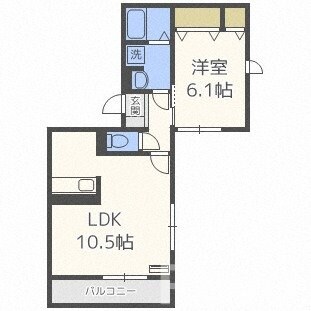 茶山駅 徒歩23分 1階の物件間取画像