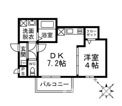 高宮駅 徒歩9分 1階の物件間取画像