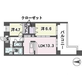 別府駅 徒歩2分 8階の物件間取画像