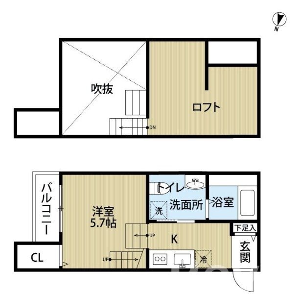 次郎丸駅 徒歩3分 1階の物件間取画像