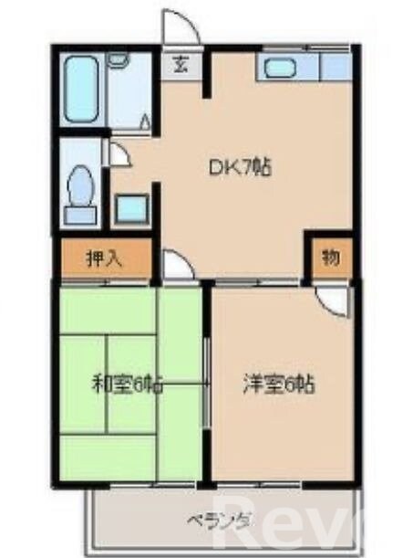 宮の陣駅 徒歩4分 2階の物件間取画像