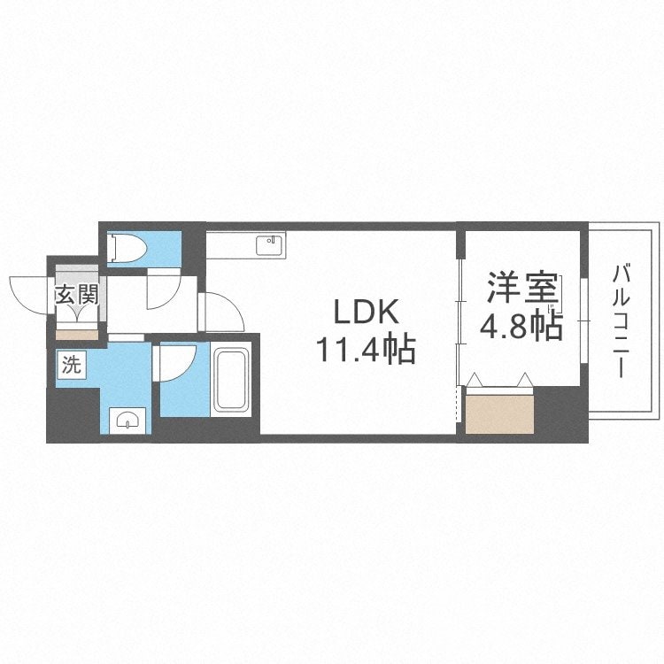 薬院駅 徒歩5分 7階の物件間取画像