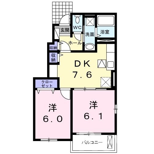 賀茂駅 徒歩14分 1階の物件間取画像