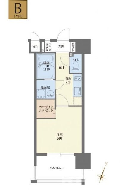 西鉄福岡（天神）駅 徒歩10分 2階の物件間取画像