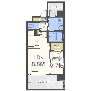 渡辺通駅 徒歩7分 2階の物件間取画像