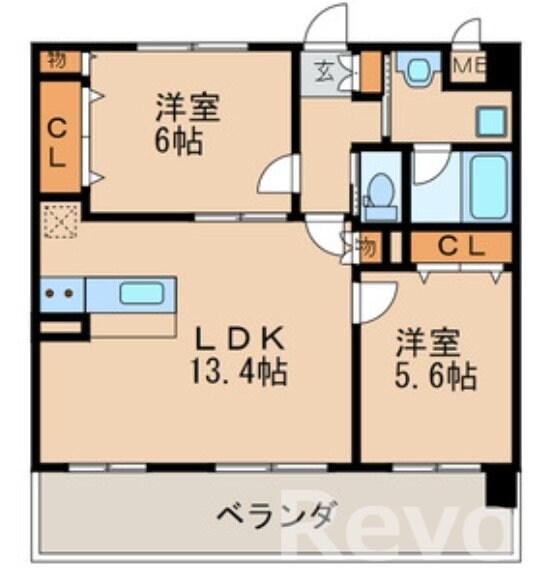 博多駅 徒歩8分 6階の物件間取画像