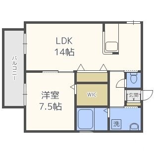 福大前駅 徒歩12分 2階の物件間取画像