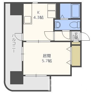 祇園駅 徒歩4分 4階の物件間取画像