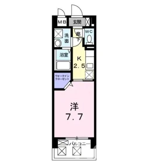 比恵西CoCoマンションの物件間取画像