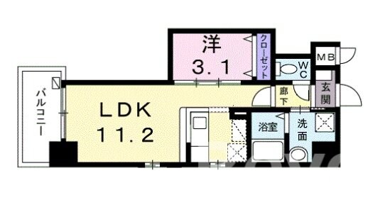 天神南駅 徒歩3分 3階の物件間取画像