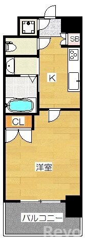 薬院駅 徒歩3分 5階の物件間取画像