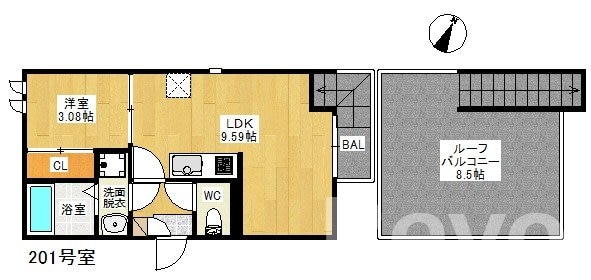 笹原駅 徒歩10分 2階の物件間取画像