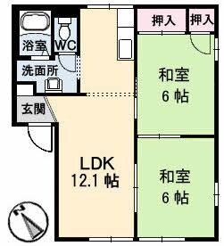 安芸中野駅 徒歩10分 1階の物件間取画像