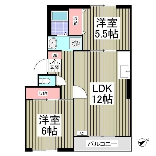 リバーテラス中の郷の物件間取画像