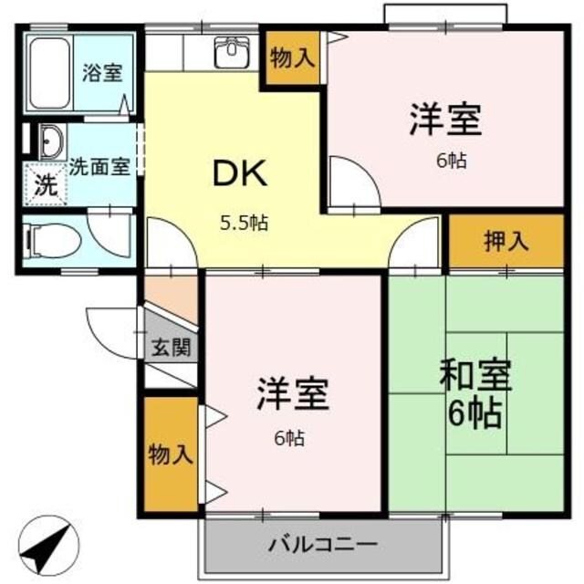 さくらハイツⅠの物件間取画像