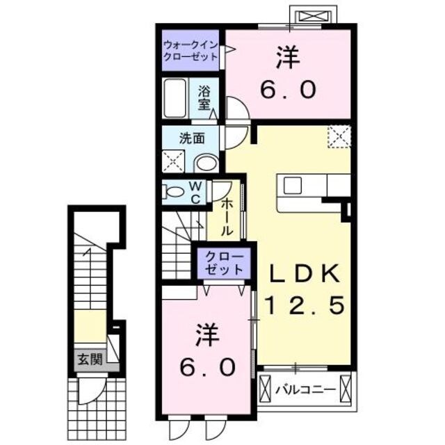 シエルブルーの物件間取画像