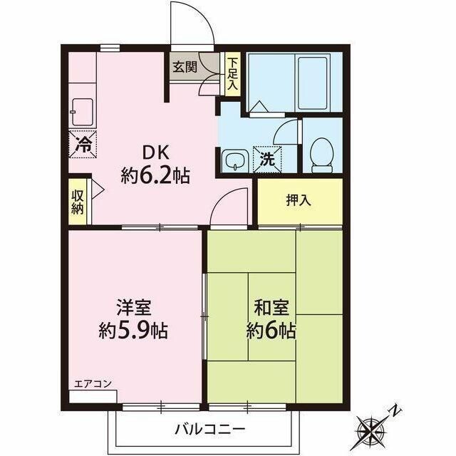 ラレス横山Ⅲの物件間取画像