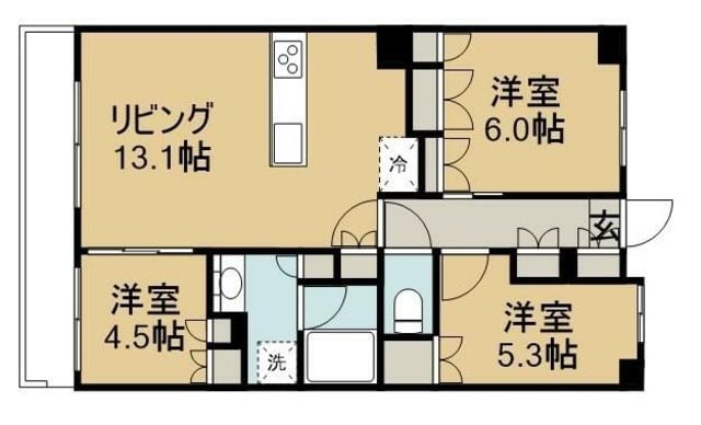 サンリヤン相模原ステーションヴィラの物件間取画像